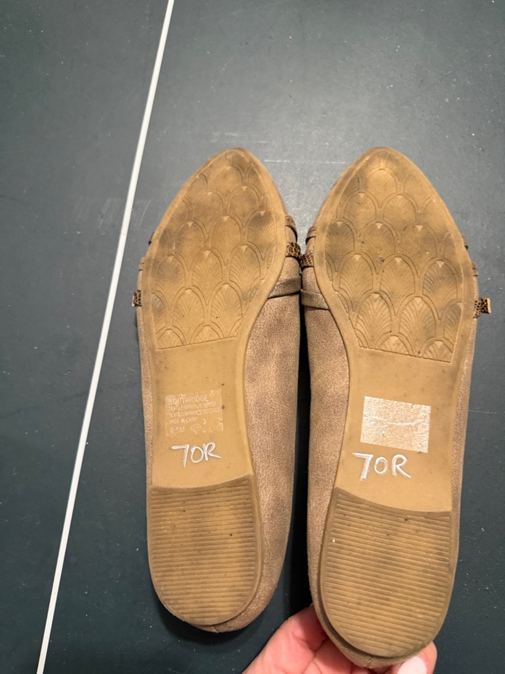 Jelly pop Taupe Suede Pointed Toe Loafers - Picture 2 of 4